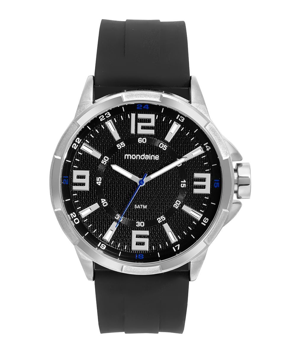 relógio mondaine analógico com calendário 99663g0mvni1kc prateado