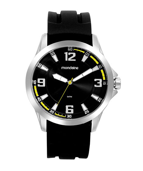 relógio mondaine analógico com calendário 99661g0mvni1kr prateado