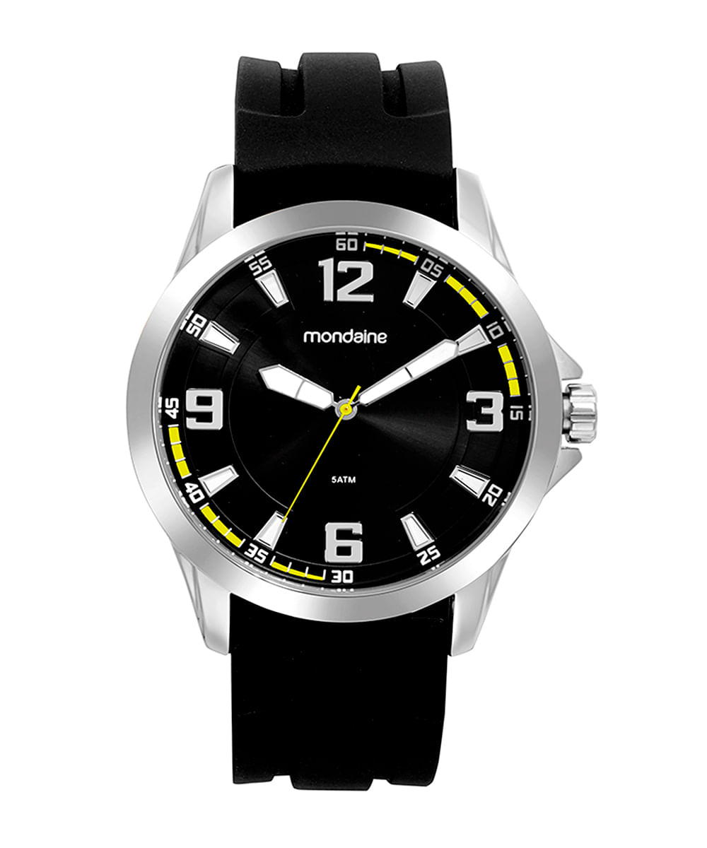 relógio mondaine analógico com calendário 99661g0mvni1kr prateado