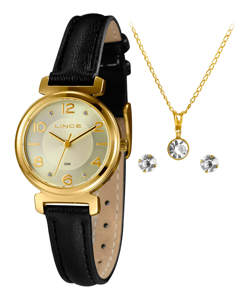 relógio lince analógico lrch176l28-k00lc2px dourado