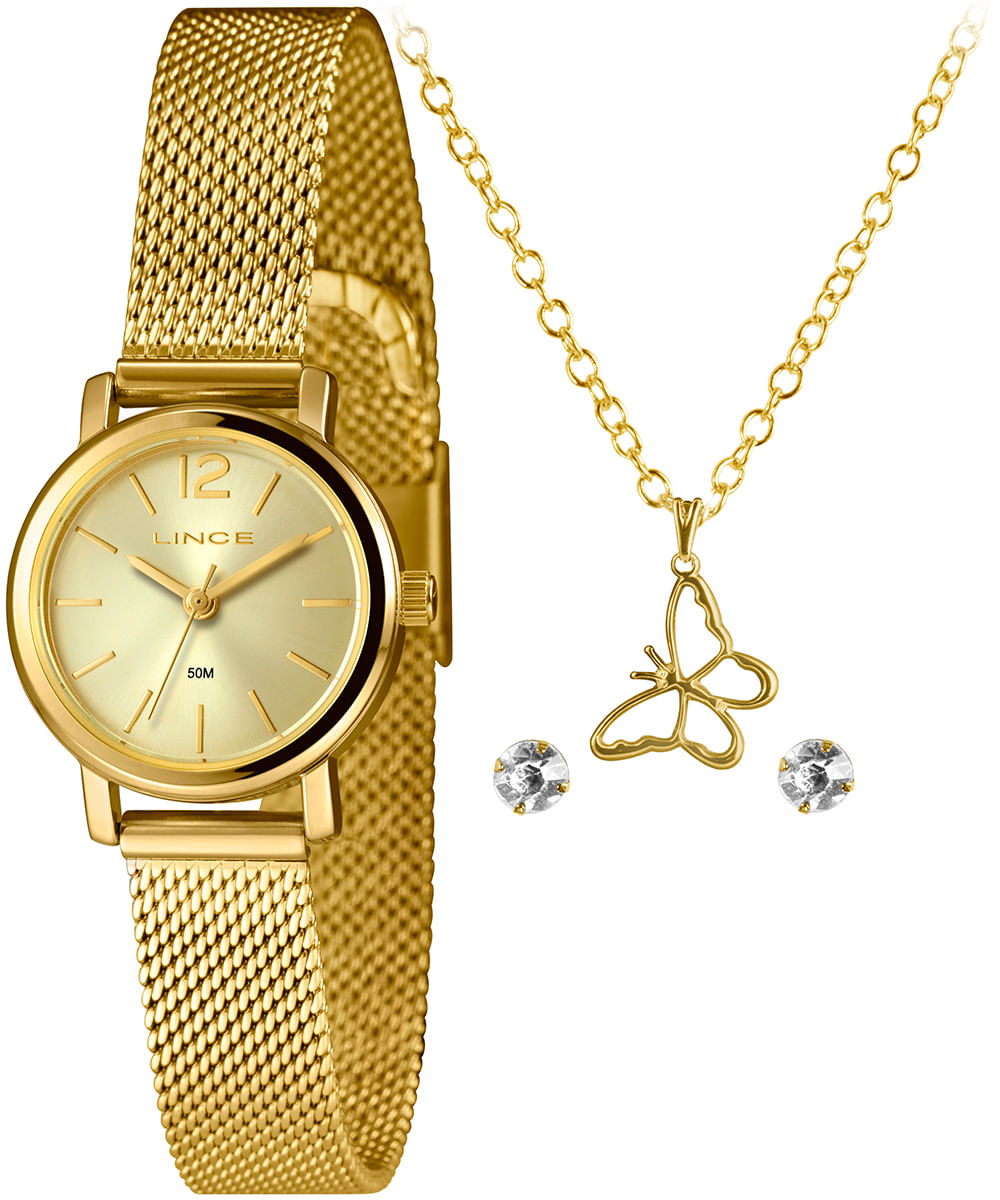 relógio lince analógico lrgh175l25-k03oc2kx dourado