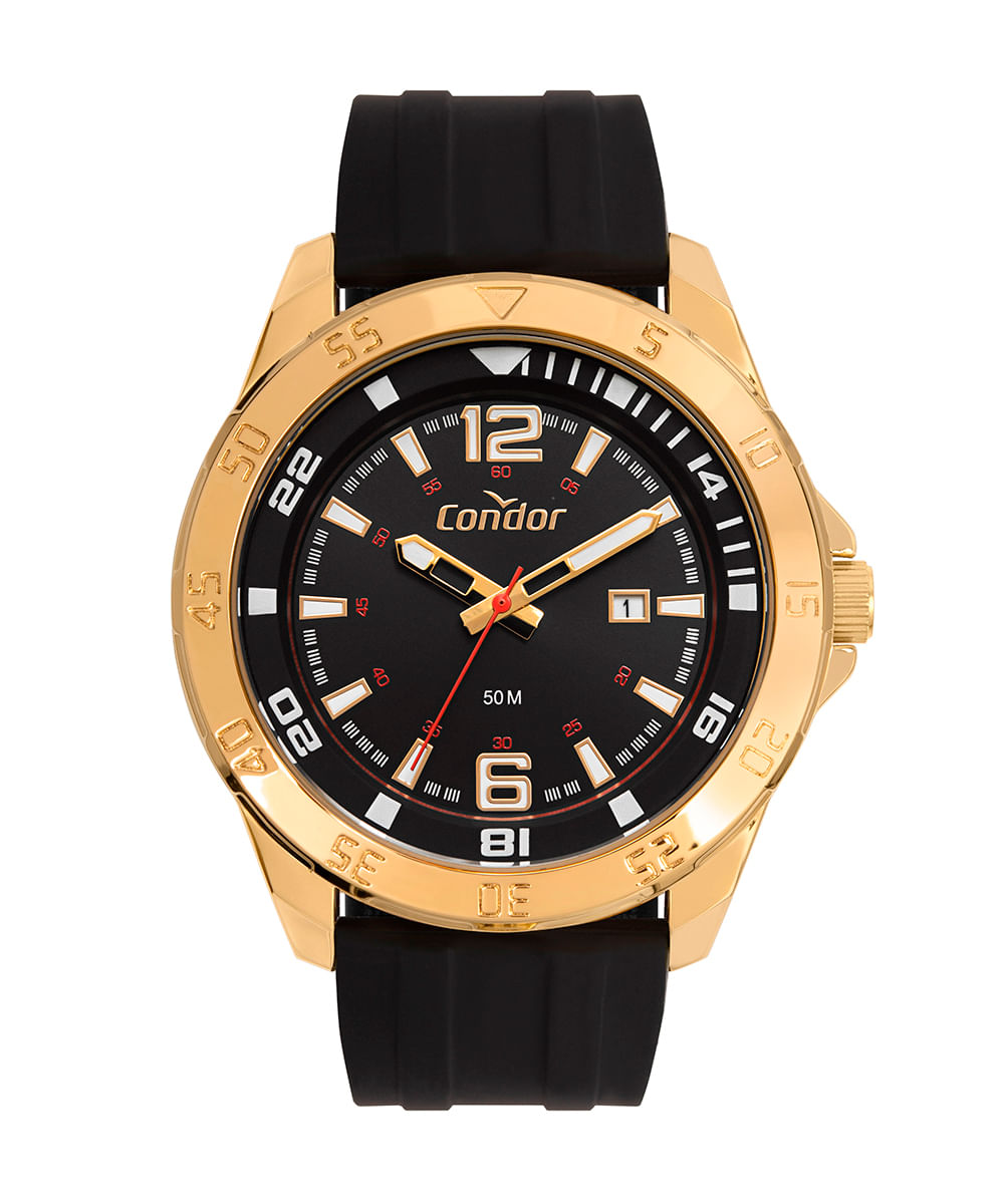 relógio condor analógico co2115mwsk5p dourado
