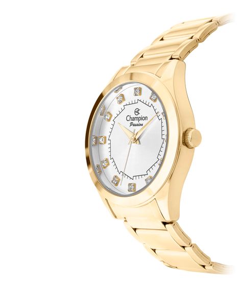 relógio champion analógico ch24759w dourado