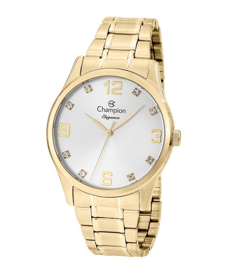 relógio champion analógico cn25663w dourado
