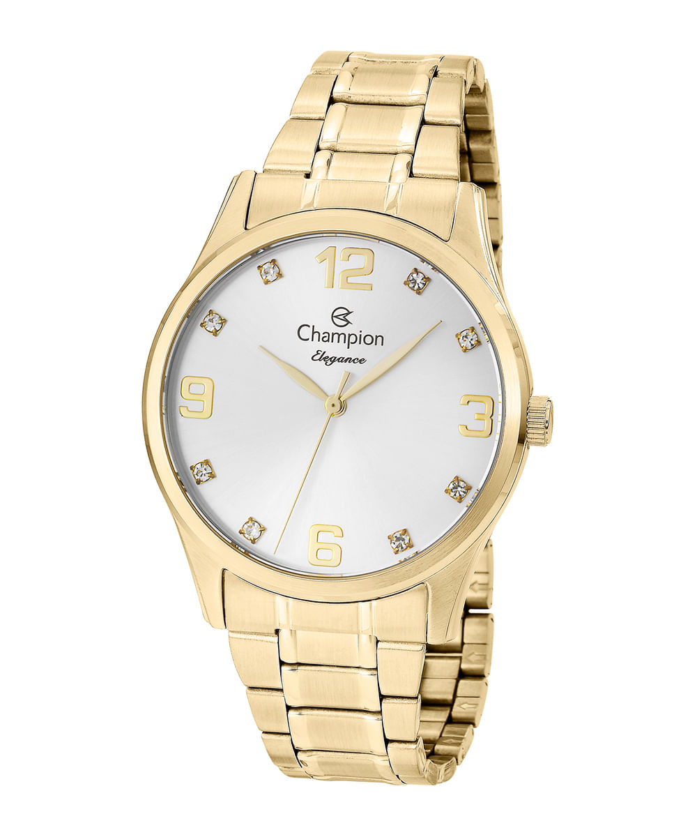 relógio champion analógico cn25663w dourado
