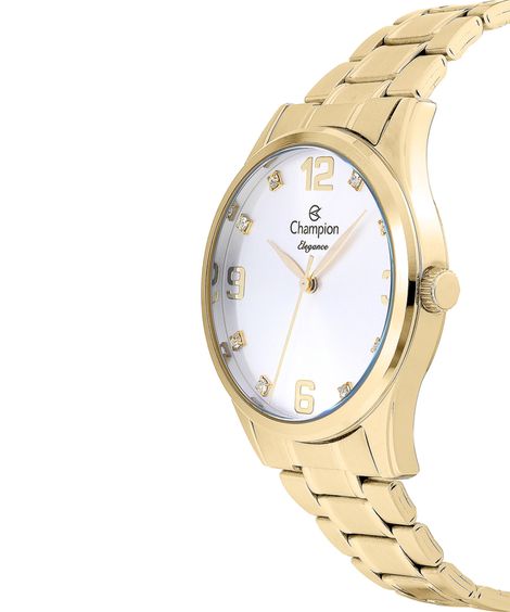 relógio champion analógico cn25663w dourado