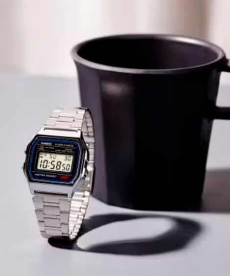 relógio casio digital a158wa-1df prateado