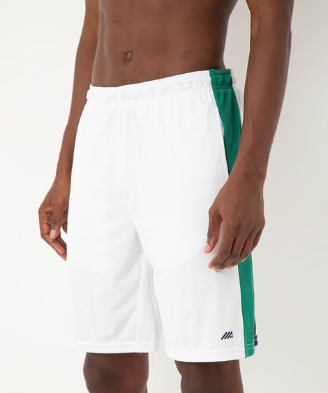 bermuda com bolso esportiva branca