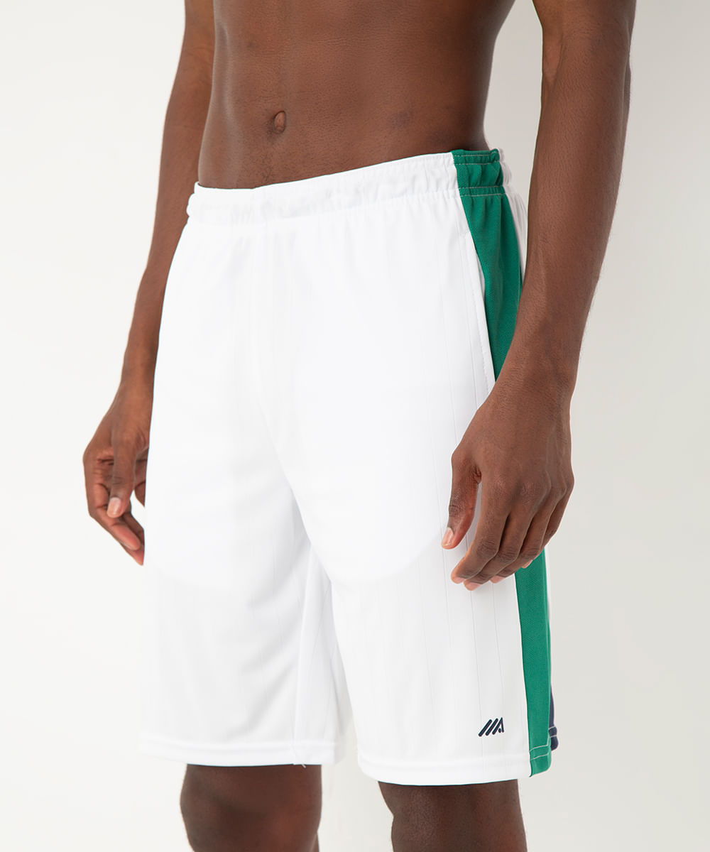 bermuda com bolso esportiva branca