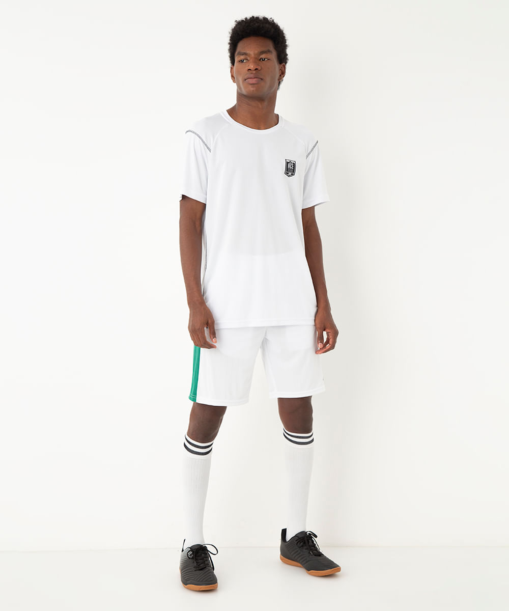bermuda com bolso esportiva branca