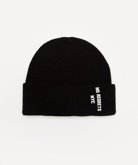 gorro de tricot infantil no regrets nyc preto