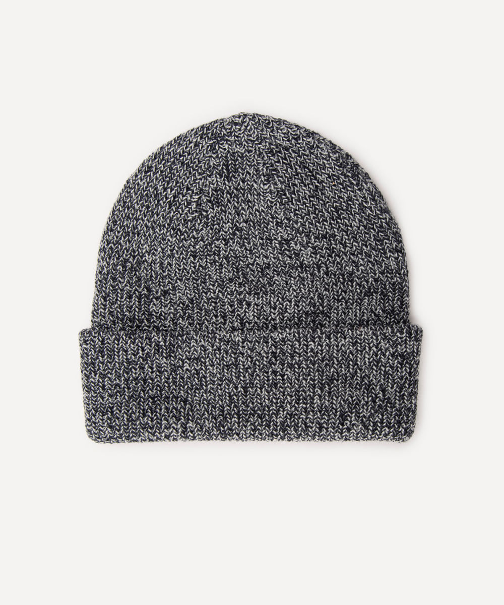 gorro de tricot mesclado azul marinho