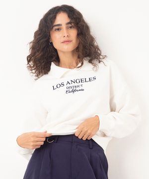 blusão de moletom los angeles off white