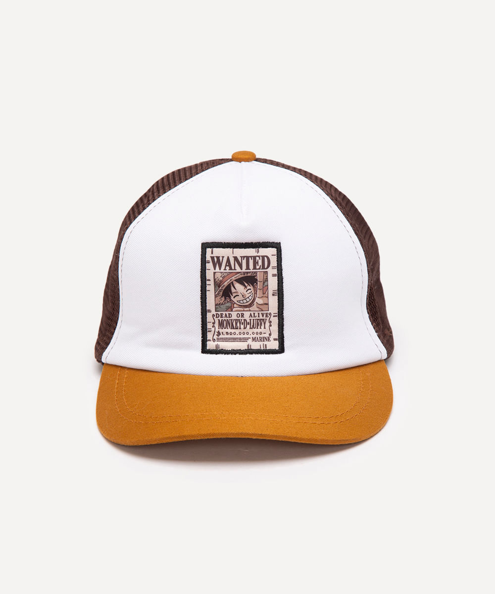 boné infantil aba reta one piece colorido