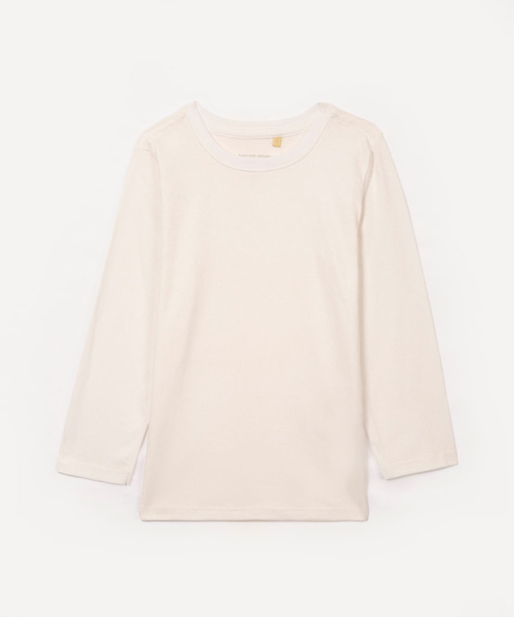 camiseta de algodão infantil branco