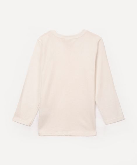 camiseta de algodão infantil branco