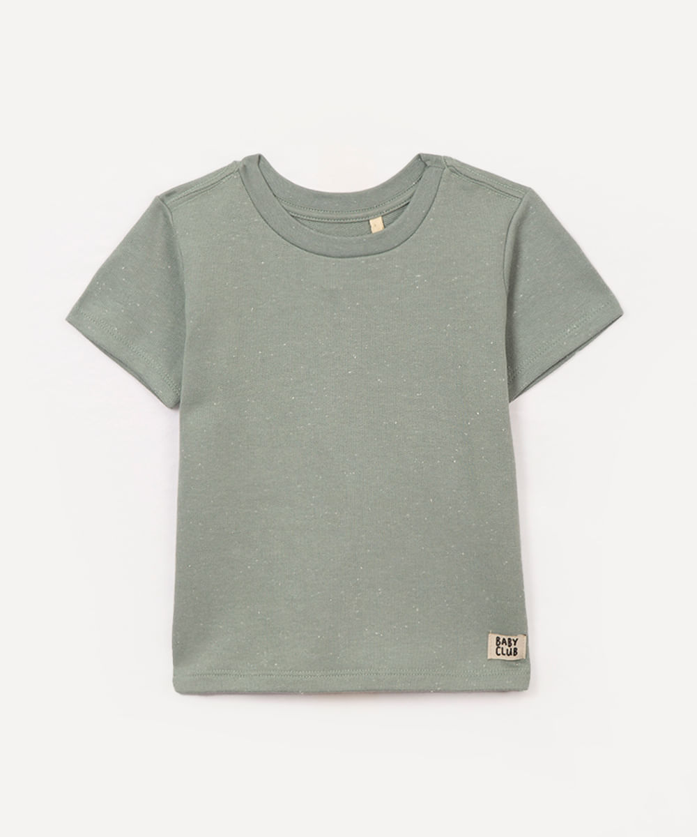 camiseta infantil moletinho verde
