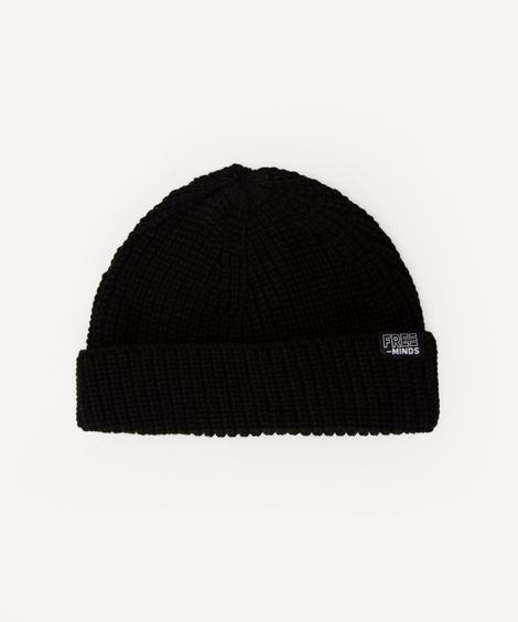 gorro de tricot infantil preto