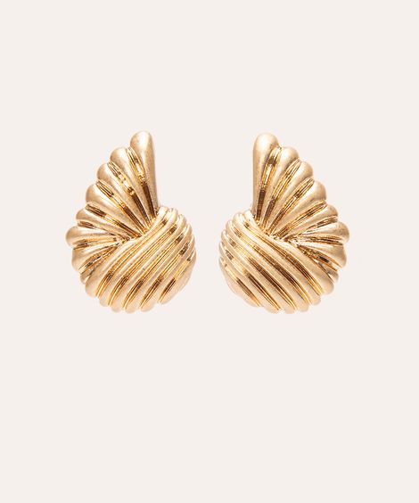 brinco concha vintage mindset dourado