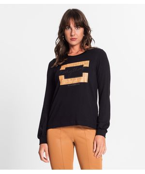 Blusa Manga Longa Feminino Endless Preto