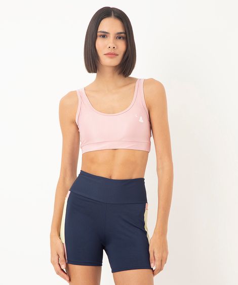 top alças duplas esportivo rosa