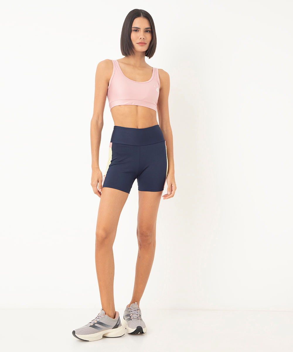 top alças duplas esportivo rosa