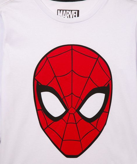 pijama de algodão infantil homem aranha branco