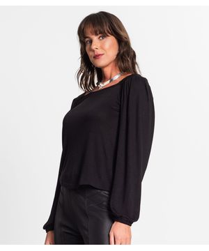 Blusa Feminina Manga 7/8 Endless Preto