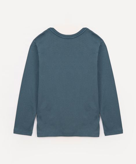 camiseta de algodão infantil califórnia azul escuro