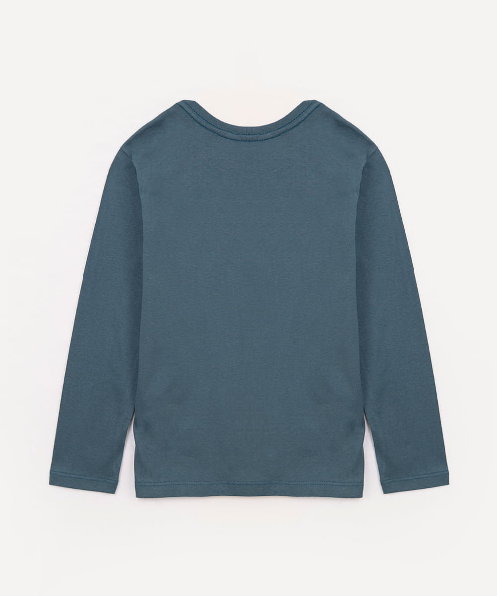 camiseta de algodão infantil califórnia azul escuro