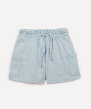 short texturizado infantil azul claro