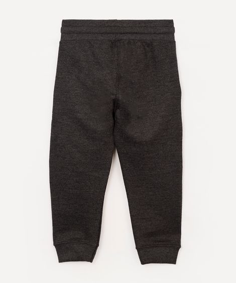 calça jogger de moletom infantil fun cinza