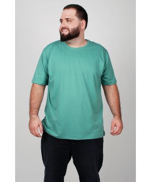 Camiseta básica masculina plus size verde claro