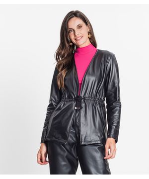 Parka Feminina Em Cirrê Rovitex Preto