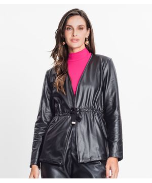 Parka Feminina Em Cirrê Rovitex Preto