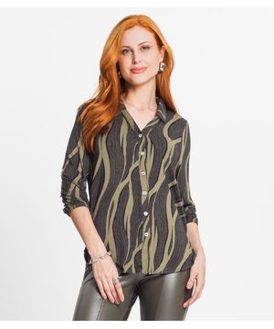 Camisa Feminina Manga Longa 7/8 Rovitex Verde