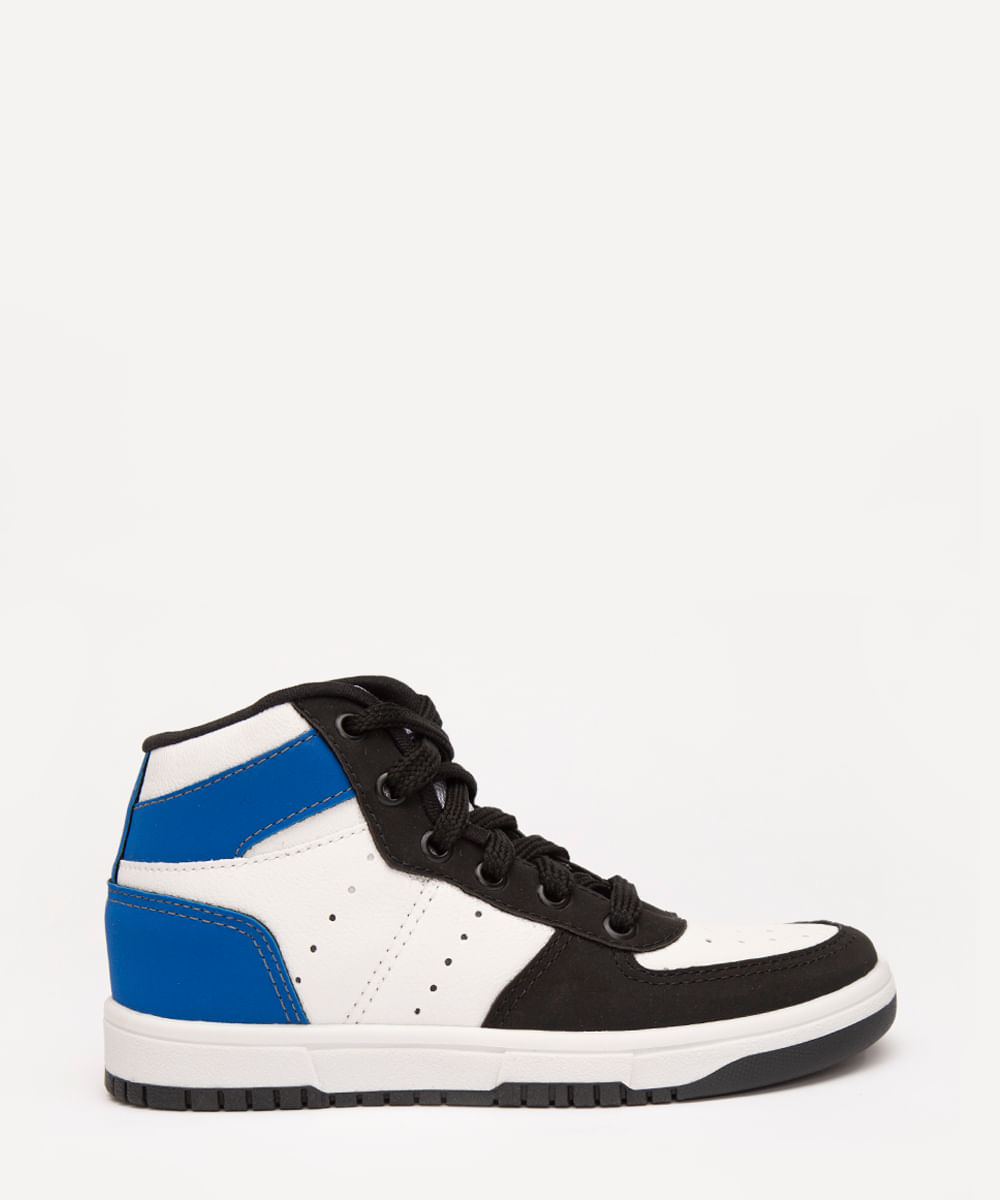 tênis infantil casual cano alto azul