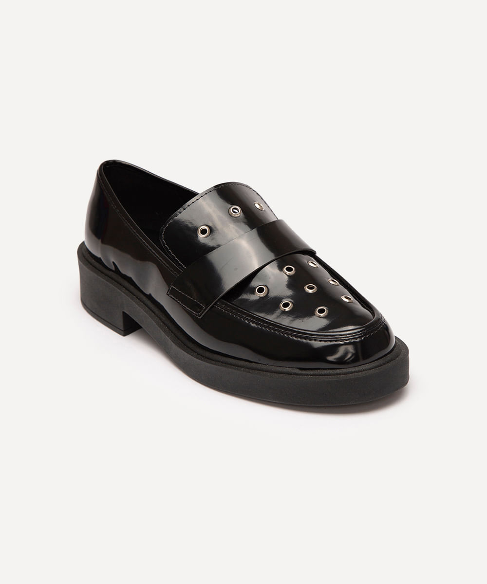 mocassim com ilhós oneself preto