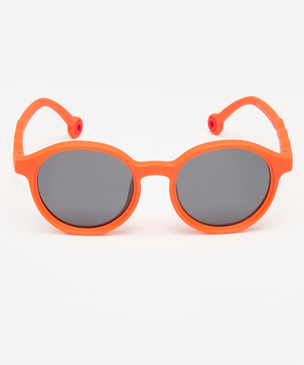 óculos de sol infantil redondo laranja