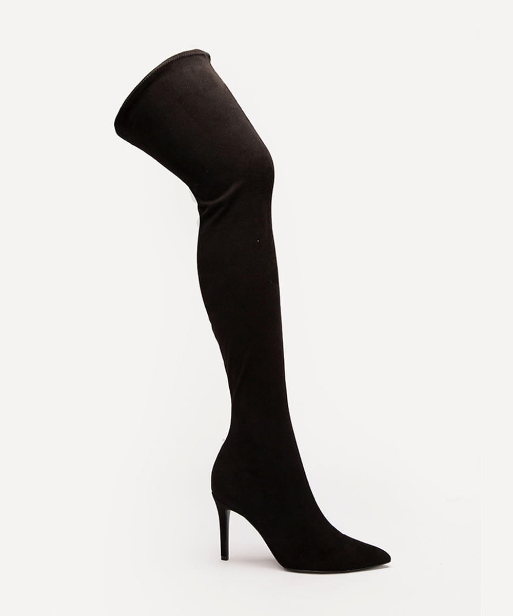 bota over the knee salto baixo missisipi preta