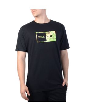 Camiseta Masculina Hurley Silk Aloha Box Preto