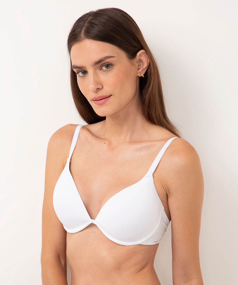 sutiã push up com aro e bojo branco