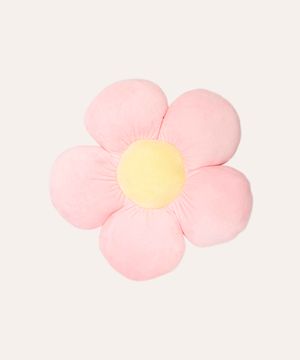 almofada flor de pelúcia rosa