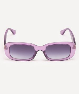 óculos de sol quadrado clear lilás