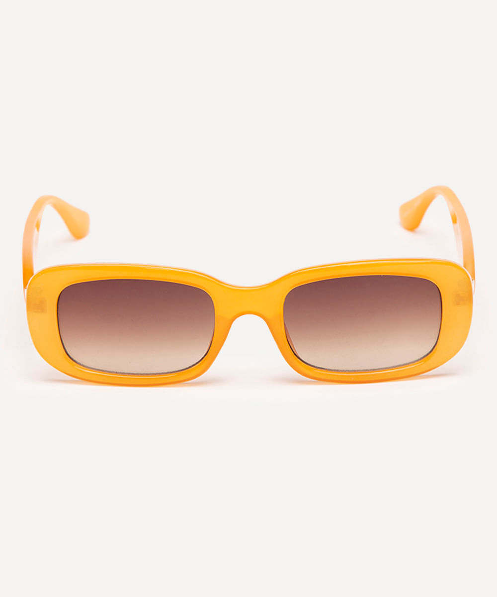 óculos de sol quadrado laranja