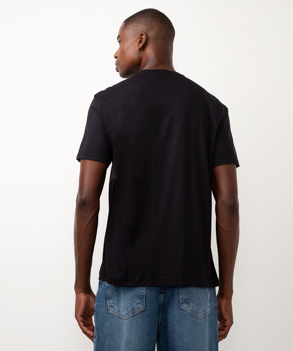 camiseta de algodão manga curta deadpool preto