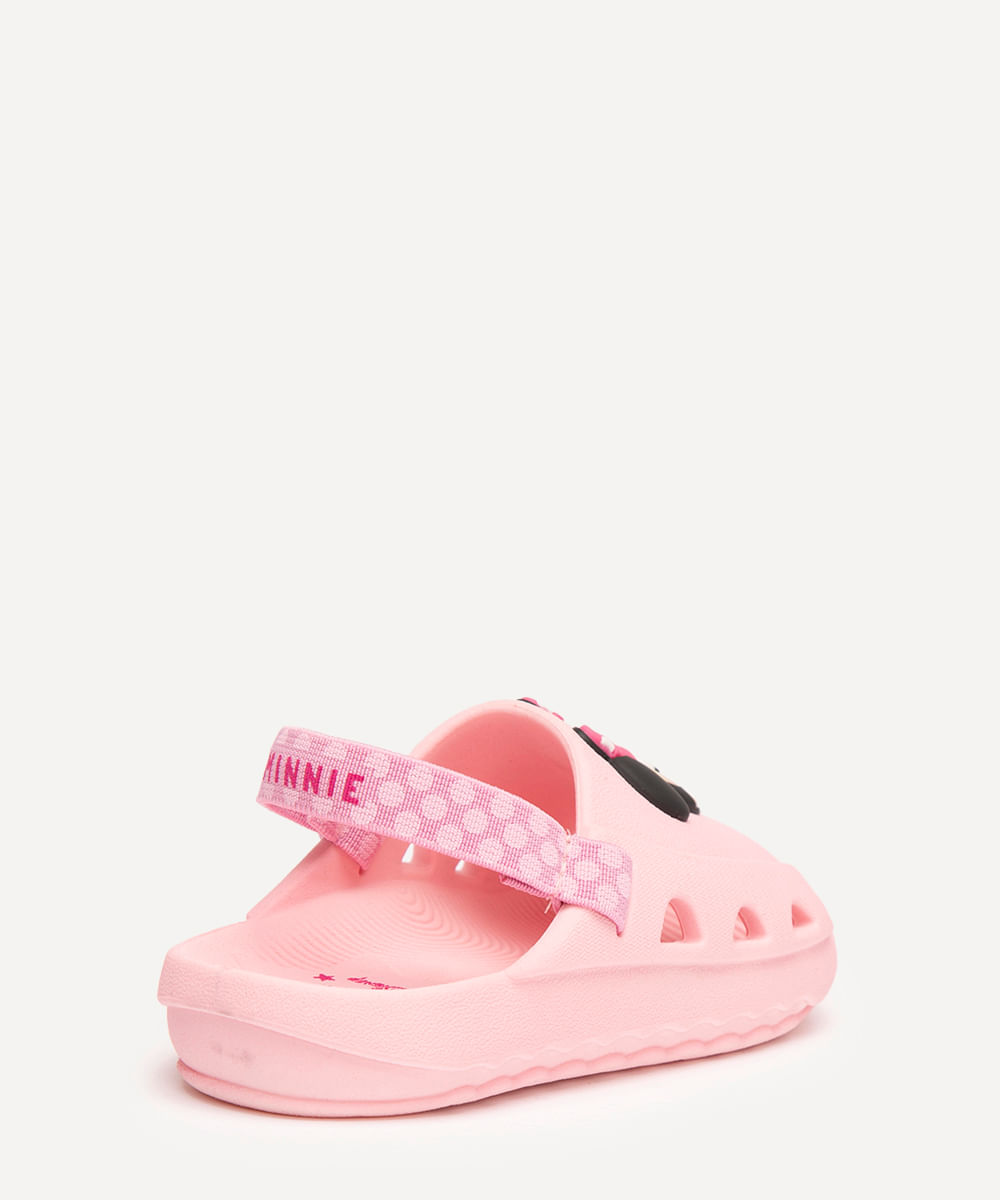 chinelo infantil minnie rosa claro