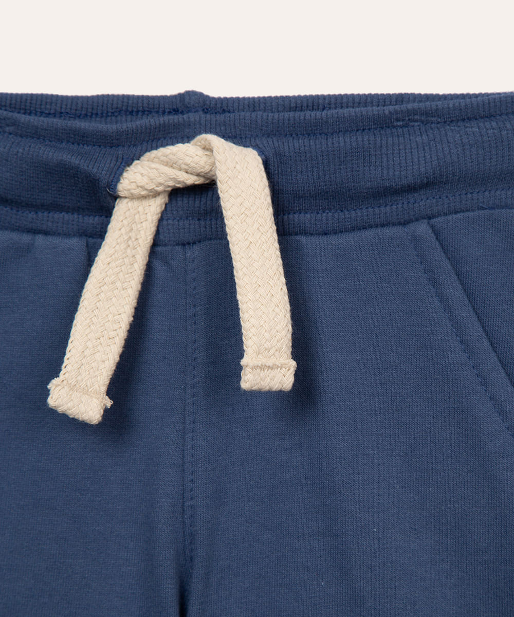 conjunto de moletom infantil com capuz azul marinho