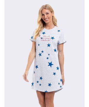 Camisola Manga Curta Shine like a Star Cinza