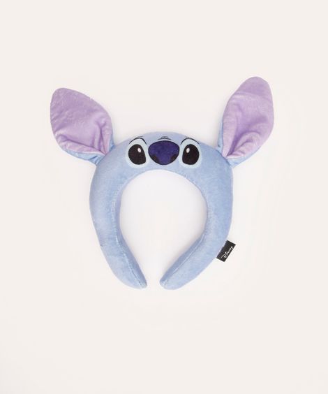 tiara de pelucia infantil stitch azul